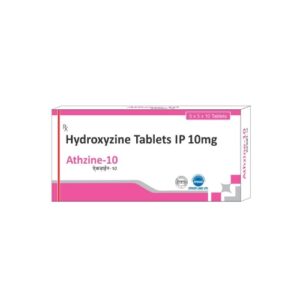 Hydroxyzine Tablets IP 10mg Athzine-10 antihistamine medicine for allergy and anxiety relief