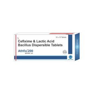 “Cefixime and Lactic Acid Bacillus Dispersible Tablets Athfix-200 third party pharma manufacturer and TPM supplier in India”