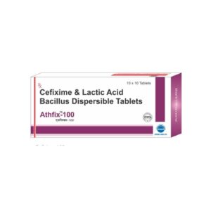 Cefixime and Lactic Acid Bacillus Dispersible Tablets Athfix-100 antibiotic with probiotic