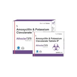 Amoxicillin and Potassium Clavulanate Tablets IP (Athoclav-375) third party pharma manufacturing product