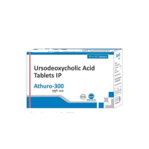 Ursodeoxycholic Acid Tablets IP 300 mg Athuro-300 box packaging – third party manufacturing pharma product in India