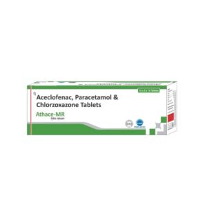 Aceclofenac Paracetamol Chlorzoxazone Tablets Athace-MR muscle relaxant and pain relief medicine